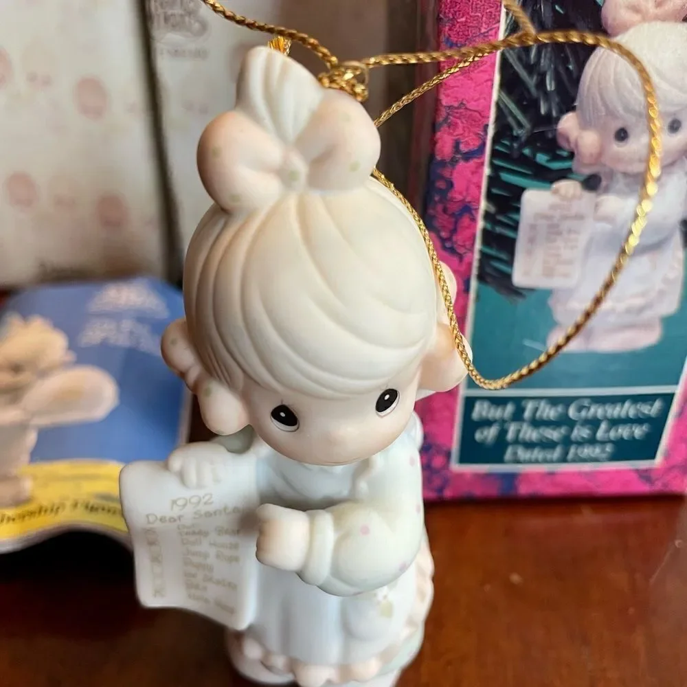 PRECIOUS MOMENTS CHRISTMAS ORNAMENT “But the Greatest of These is Love” 1992